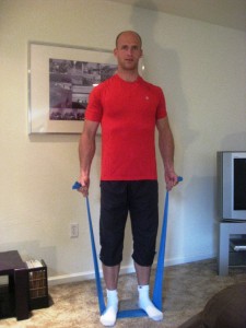 Resistance band strength workout