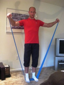 Resistance band strength workout