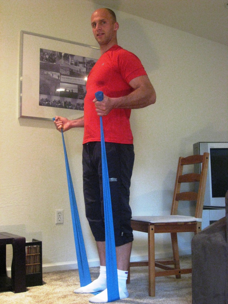 Resistance band strength workout 