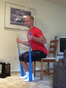 Resistance band strength workout